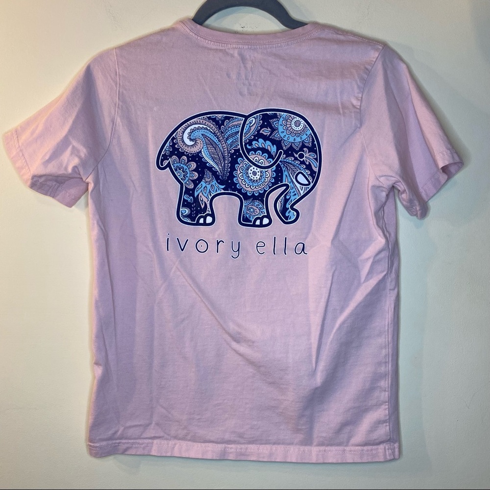 IVORY ELLA Pink Pocket Tee Sz XS